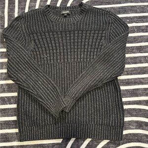 Express Dark Gray Crewneck Sweater